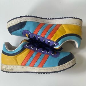 Adidas top ten low sunshine/orange/white vintage 2007 Sneakers 014244 , size 9